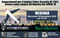 Il nostro webinar su OT/ICS Cyber Security e Pandemia: suggerimenti per gestire gli impianti da remoto ed in sicurezza