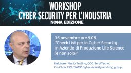 Workshop di ANIPLA sulla Cyber Security per l’Industria
